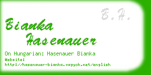 bianka hasenauer business card